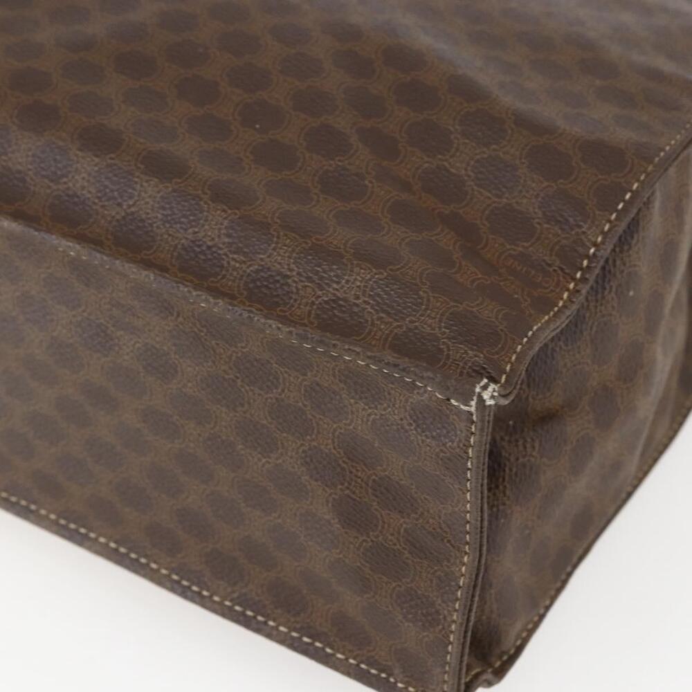CELINE Macadam Canvas Hand Bag PVC Leather Brown Gold Auth gh1448 - Picture 16 of 16